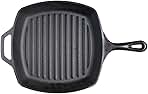 Lodge Cast Iron Grill Pan, Square, 10.5 Inch