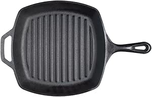 Lodge L8SGP3CN Logic Pre-Seasoned Square Grill Pan (Black)