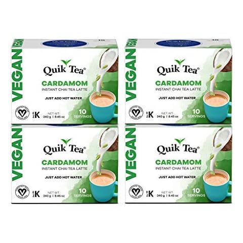 QuikTea Vegan Cardamom Chai Tea Latte - 10 Count (Pack of 4) Cover