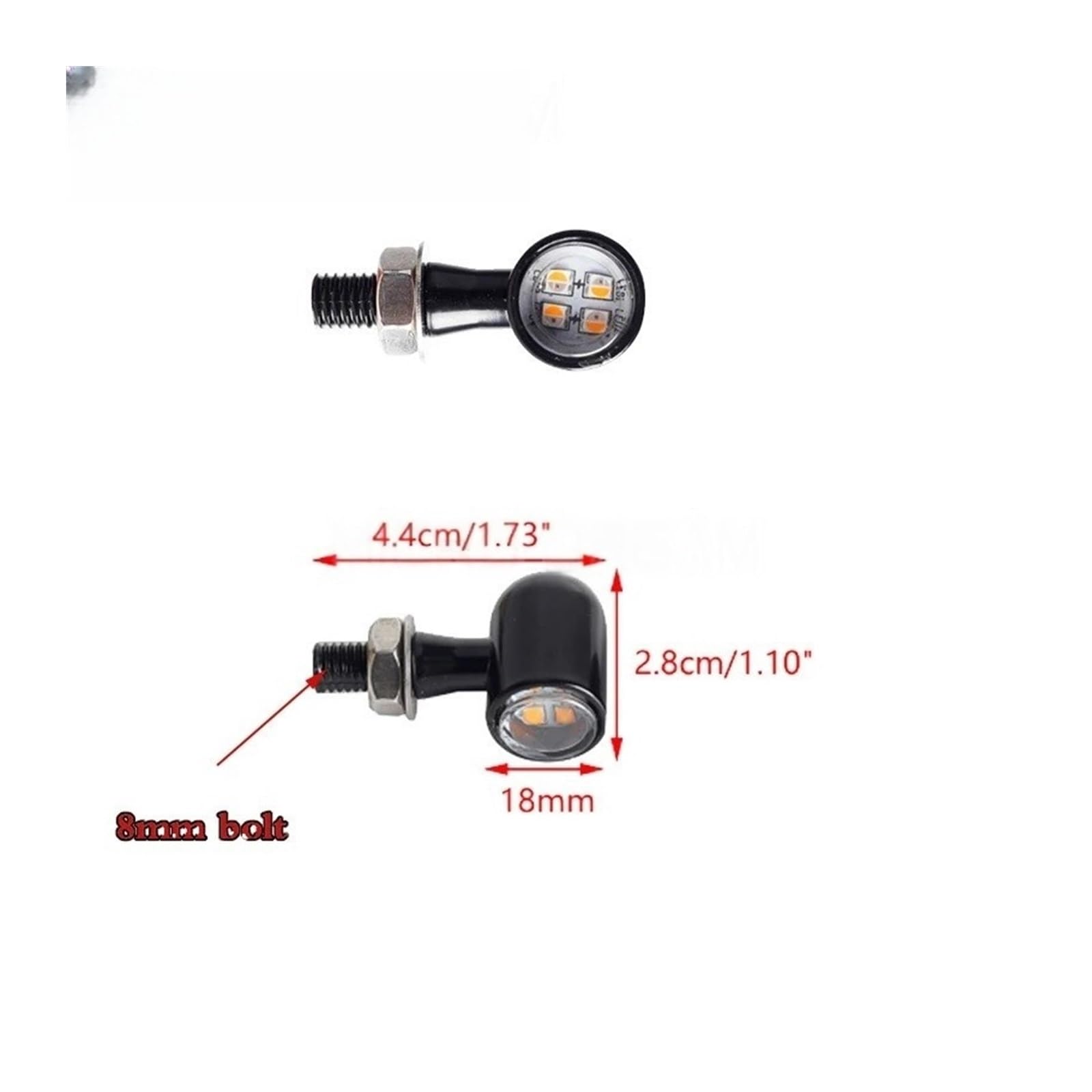 2X Luce freno a vite Indicatori direzione LED moto Indicatoris Motos