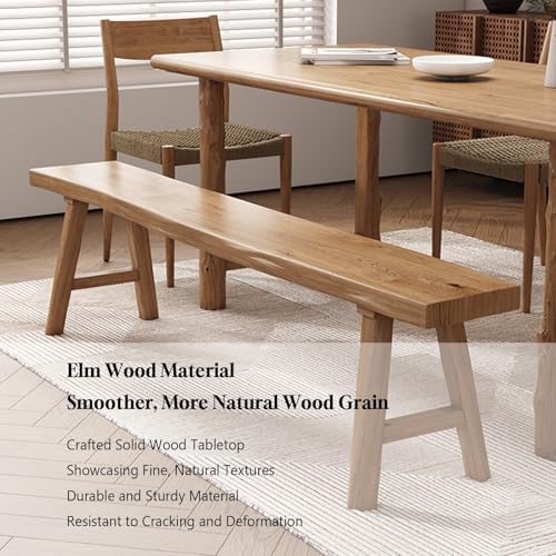 Asiento estrecho de madera maciza para solucionar la falta de espacio en comedor 6