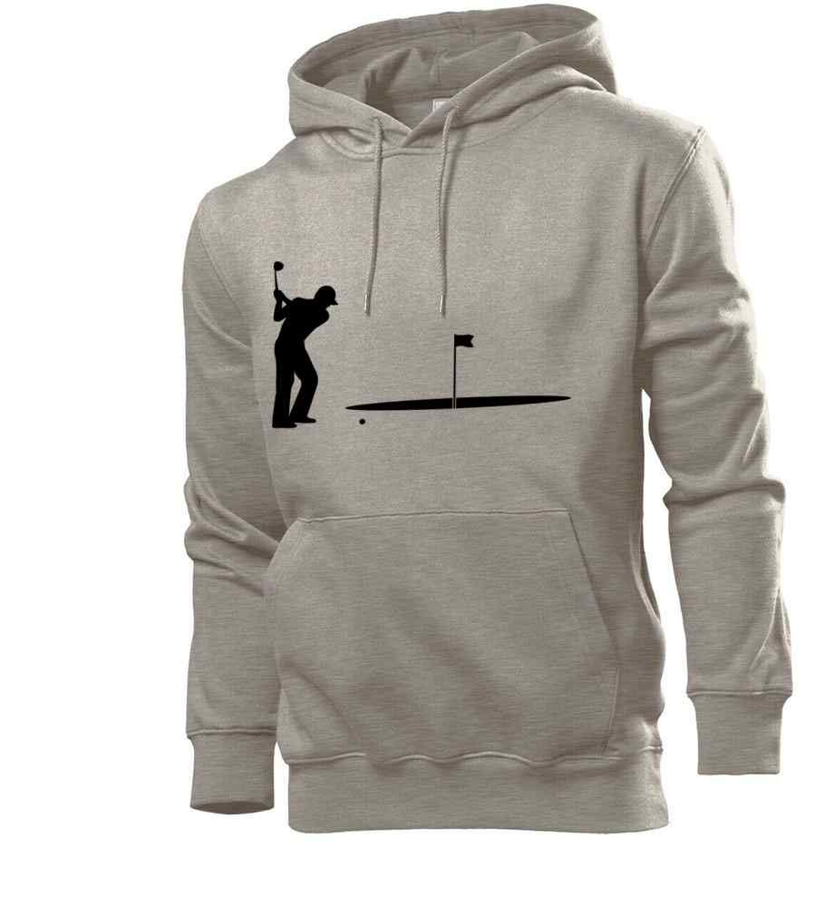 Generisch Golf duży otwór męska bluza z kapturem - shirt84.de, szary, M