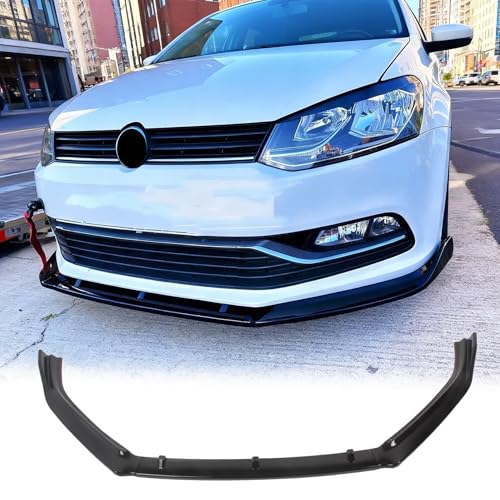 MUTUSAISI Séparateur Lèvre Avant pour Volkswagen VW Polo 5 MK V (Phase 2) 2014-2017 6C1 6R1,Voiture becquets Avant Pare-Chocs Corps pelles Garde Spoiler...