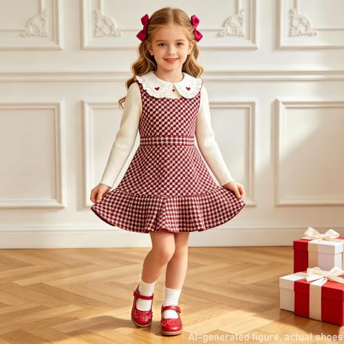 Image of Flaryzone Toddler Little Girl Mary Jane School Uniform Oxfords Flat Dress Shoes