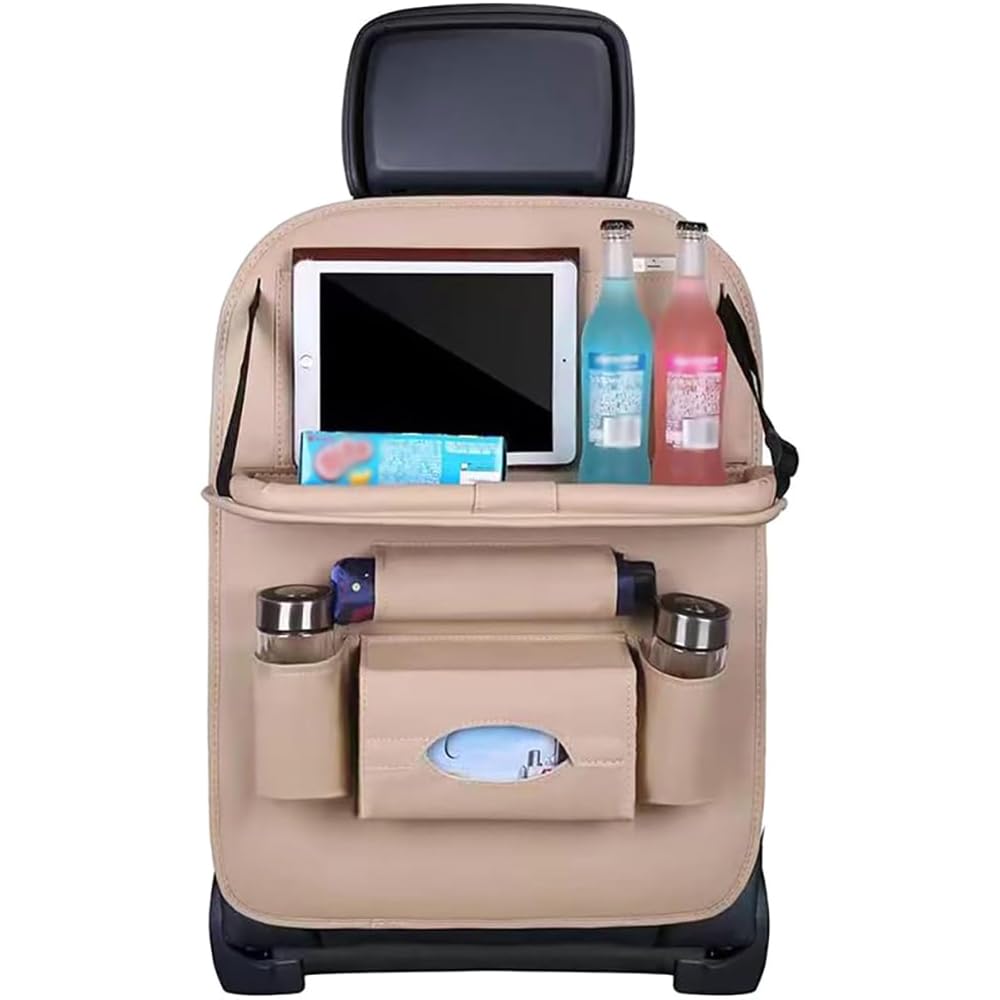 Organiseur de siège arrière Acura NSX avec plateau pliable DBeige pour voiture
