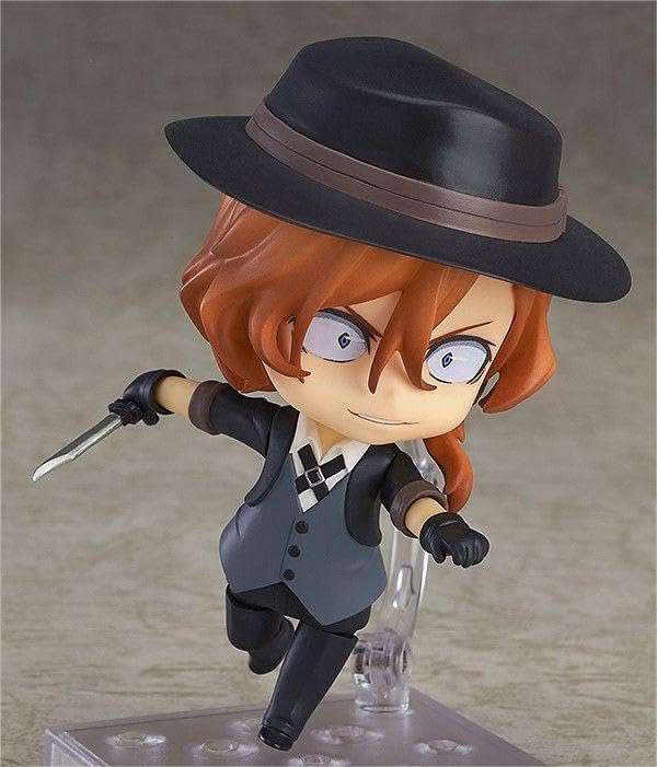 Miniatura 4 de Figuras de anime Dazai Osamu Nakahara Chuuya Ryunosuke Q Versión Figura de acción Figura de acción de PVC Carácter de dibujos animados Estatua