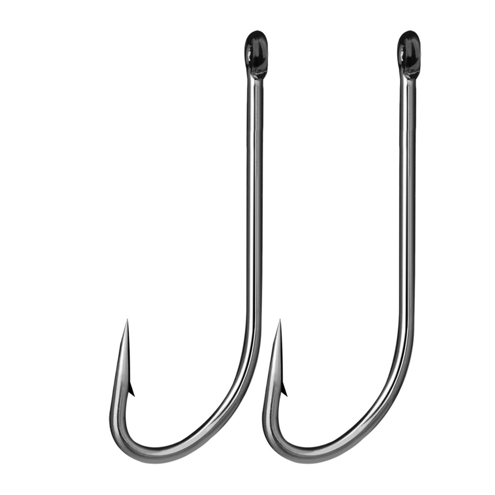 Hameçon de pêche à l'eau de mer, 50 à 200 pièces, Bec barbelé, hameçon à Longue Tige, Carpe, gabarit, ver, appât(Size-3-0 Gap-11mm,200 Pcs)