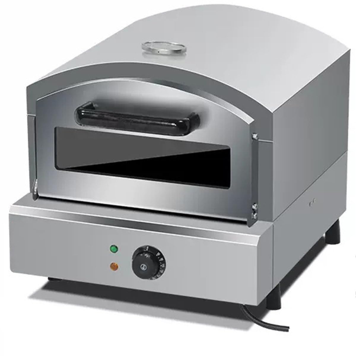 Pizzaiolo Elettrico da banco, cuoci Pizza in Acciaio Inox, con Temperatura Massima di 350℃, Attrezzatura per la Cottura del Forno per Pizza per Ristorante, casa