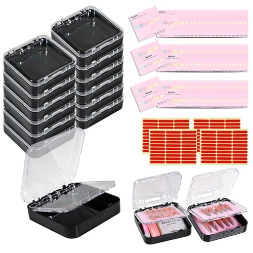Caja organizadora acrílica para uñas postizas 12 piezas miniatura 1