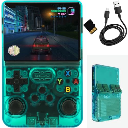 Consola Retro Portatil con más de 18.800 Juegos - Mini Consola con Juegos de PS1, PSP, N64, NDS, SuperN, GameB, GBA, MegaD, NeoG, etc. Pantalla HD de 3.5' 640 * 480 - Quad Core 1,6 GHz y RAM 1GB