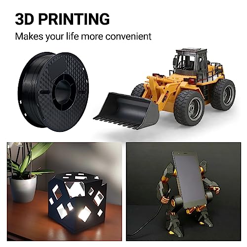 Image of Kingroon ABS 3D Printer Filament 1.75mm - High Strength, Heat Resistant Filament for Functional Prototypes, Mechanical Parts,1kg Spool, Black