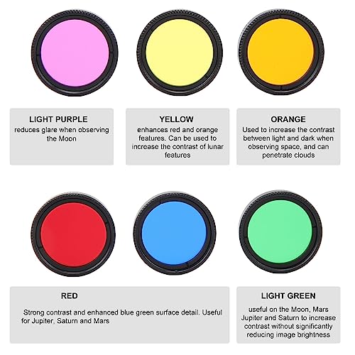 Filtre lunaire et étoilé 6 en 1 pour mieux voir les détails des planètes en couleur