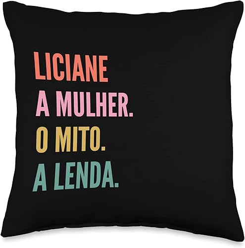 Designs De Nomes Engraçados Para Mulher Funny - Cojín portugués con diseño de primer nombre, 16 x 16 pulgadas, multicolor
