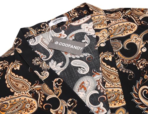 COOFANDY Roupão quimono masculino leve roupões de banho japoneses frente aberta cardigã longo manto