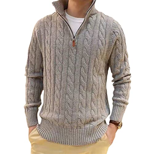 Pull tricoté en laine mélangée SH1 pour homme, l'excellence de la maille premium en taille L