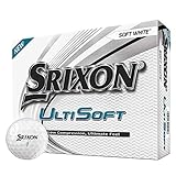  Srixon New Ultisoft 3 (12) Golfbälle, Unisex, für Erwachsene, Weiß, Docena