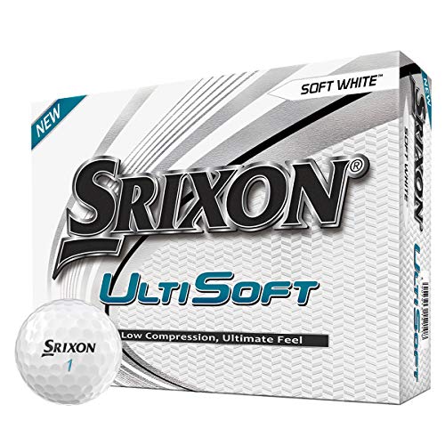 Srixon New Ultisoft 3 (12) Bolas de golfe, unissexo para adultos, branco, doze.
