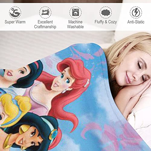 Soft Anime Cozy Flannel Blanket Princesses Couch Sofa Lightweight Cartoon Bed Plush Throw Blanket. 40"X50" #TOP3
