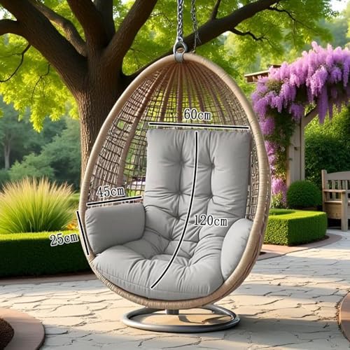 Cojín para silla de columpio de exterior con mullido mullidas almohadas laterales 4