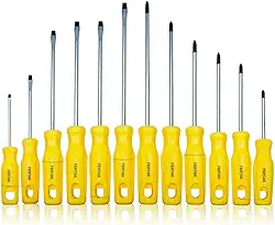 Kit Jogo Chave De Fenda E Phillips 12 Peças De Aço Profissional