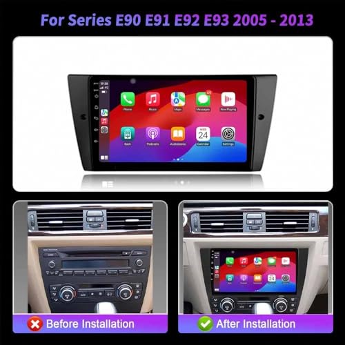 Android Auto BMW E92 Autoradio Portátil para Viajes con Pantalla Táctil Serie 3 2