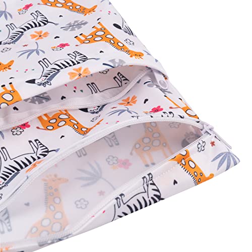 Image of babygoal Wet Dry Bags for Baby Cloth Diapers, Waterproof Washable Travel Bags, Beach, Pool, Gym Bag for Swimsuits & Wet Clothes with 2 Pockets 3 Pack 3LN25