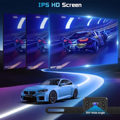 Image of Podofo Wireless Backup Camera 5 Inch IPS HD Monitor for Truck Car SUVs Pickups, Easy to Install, Night Vision, DIY Parking Guide Lines, IP69 Waterproof Rear View Camera