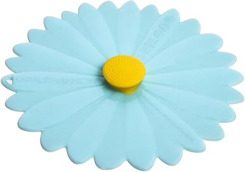 Charles Viancin - Juego de 2 fundas de silicona Daisy de 4 pulgadas para bebidas - Sellado hermético en cualquier vaso de borde liso, mantiene las