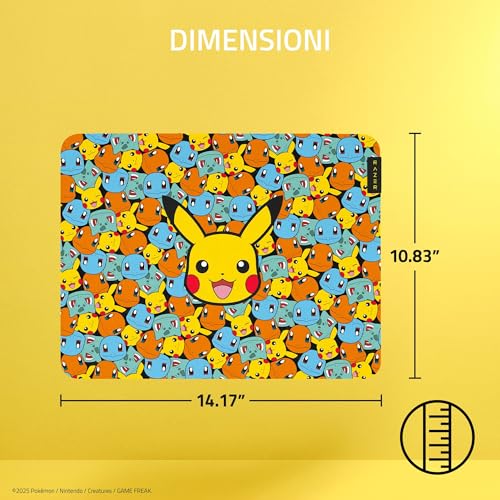Gigantus V2 Pokémon Edition - Morbido tappetino per mouse da gioco per velocità e controllo - superficie a microtessitura - schiuma di gomma spessa - 360 x 275 x 3 mm | Pokémon Kanto - Mousepad - Immagine 4