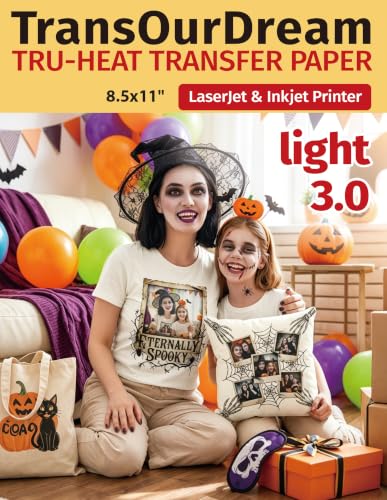 TransOurDream Heat Transfer Paper for Inkjet & LaserJet Prin...