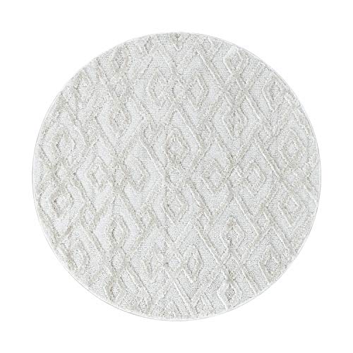 Ayyildiz Teppich PISA80804708CREAM Teppiche, 80 Zentimeter Rund