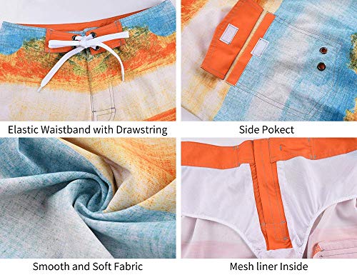 Image of Nonwe Men's Sportwear Quick Dry Board Shorts with Lining