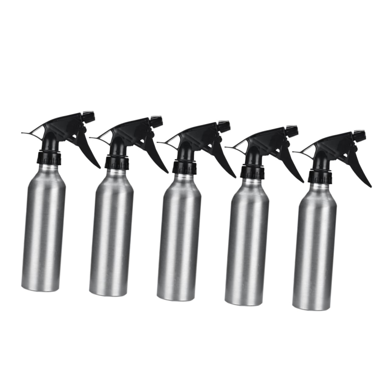 FRCOLOR Lot de 5 Bouteilles Vaporisateurs Rechargeables 250ml en Plastique Argenté Légères Bec Verseur pour Brumisateur Multifonctionnel