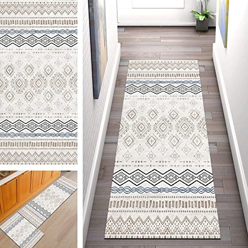 Tapis de couloir pour cuisine et salon lavable au style marocain