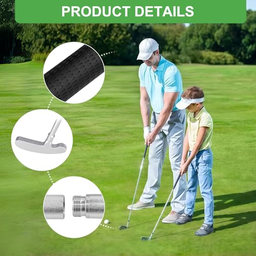 Flintronic Golf-Putter, 85CM Länge Golf Schläger mit 2 Übungs-Golfbällen, Putt Style Zwei-Wege-Kopf Tragbarer Abnehmbares Golfschläger für Wohnzimmer Office