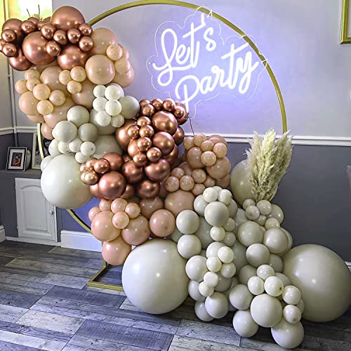 Topico Apricot Rose Gold Balloon Garland Arch Kit 155Pcs Balloon Arch Kit For Anniversary Baby Shower Birthday Gender Reveal Wedding Party Supplies Decoration #TOP4