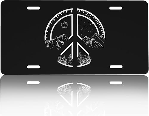 Miniatura 15 de Cubierta de placa frontal – Accesorio de metal para auto de aluminio, etiqueta de tocador novedosa resistente al óxido para hombres y mujeres, 6x12