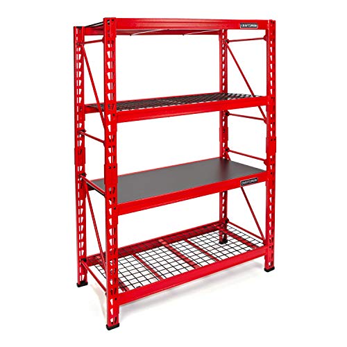 Craftsman 2-Shelf 3-Foot Tall Stackable Tool Chest Depth Storage Rack, 2-Pack, Red #TOP3