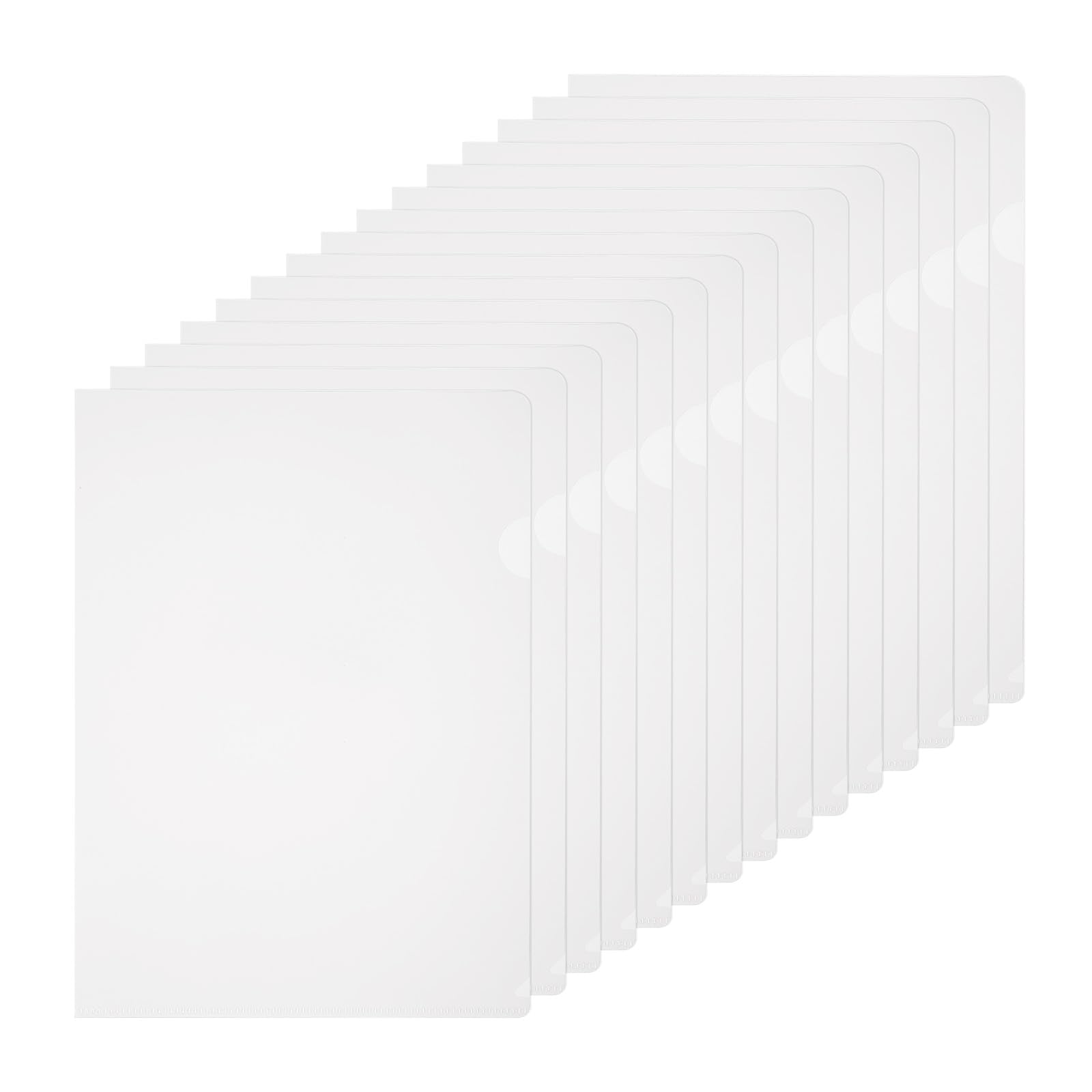 PATIKIL A4 Plastic Folders, 40 Pack Clear Folders l Type Project Pockets Paper Document Jacket Sleeves l Shaped Transparent for Documents Plastic Office File, 8.7x12.2in, Transparent — image 1
