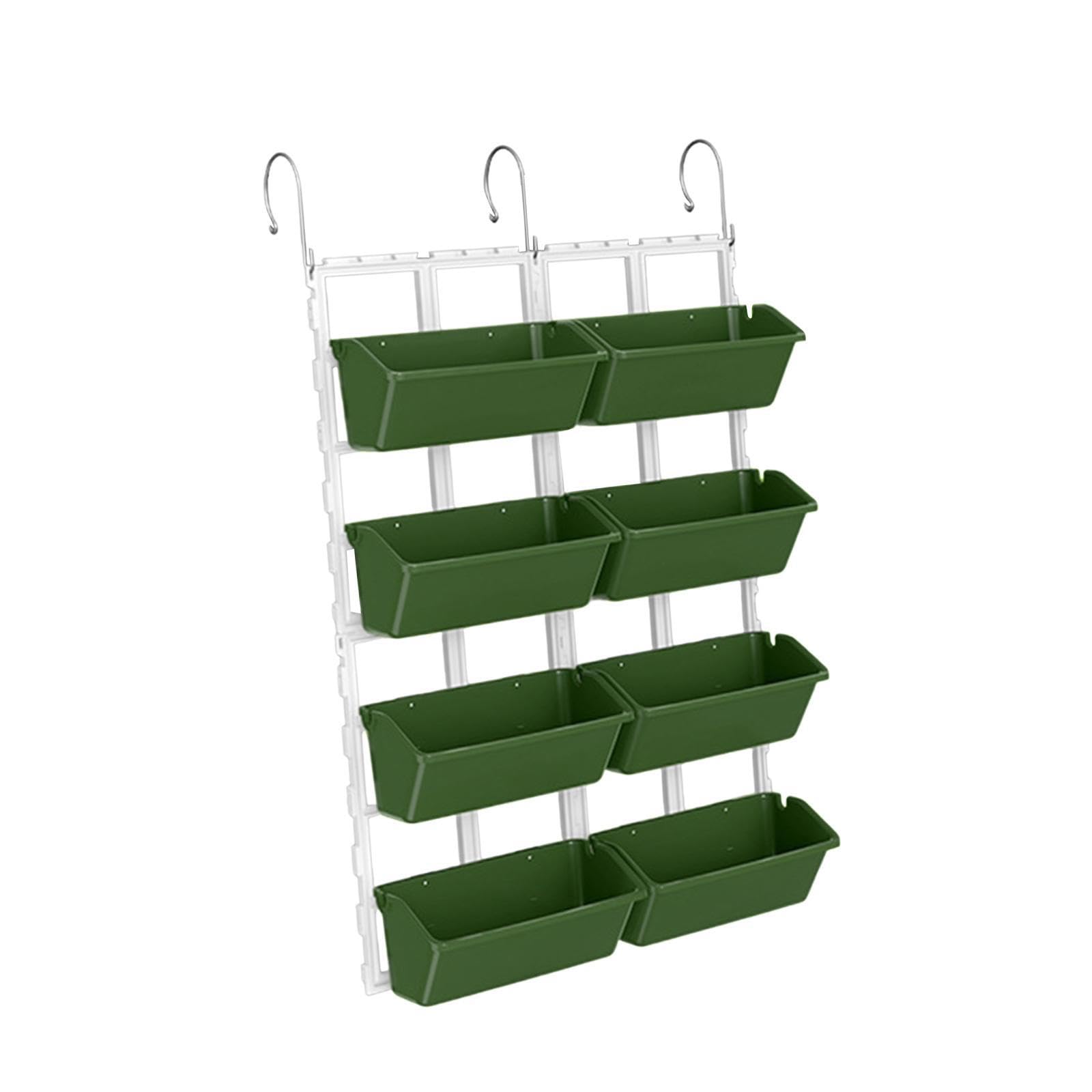 Pot de fleurs suspendu avec crochets, intérieur/extérieur, jardinière murale verticale à 4 niveaux, gain de place, jardinière de qualité supérieure avec trous de