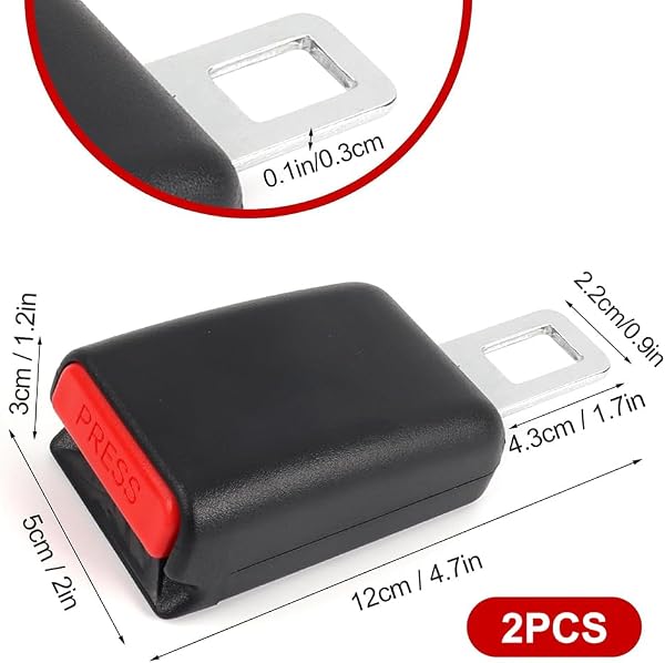 2 Pcs Accessoires de siège, 12 cm/ 4,72 Pouce, Noir - 3