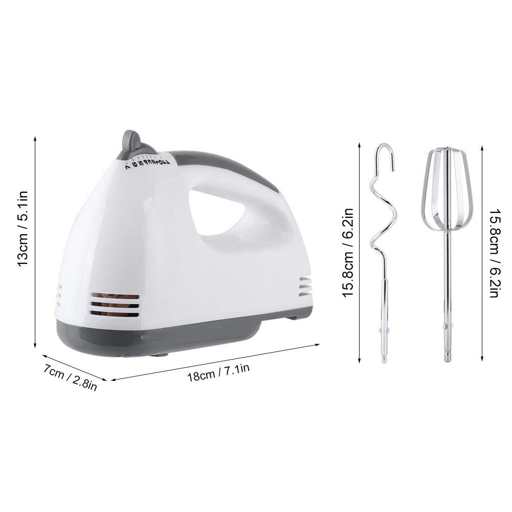 Batidora de mano eléctrica de 7 velocidades, batidor eléctrico de mano para huevos con varillas para huevos batir masa, batidor de huevos para batir claras de huevo, ingredientes de crema, etc. (EE. 7