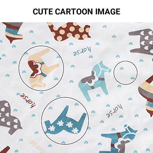 Baby Soothing Plush Blanket With Colorful Tags-Square Appease Blankets For Boys And Girls-Soft And Comfortable-Cute Baby Tags Security Blankets With Teether (Horse) #TOP3