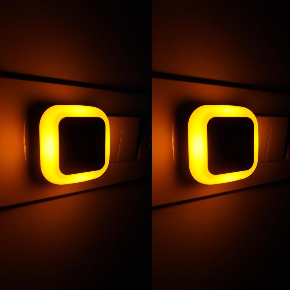 HOARD Smart Night Lamp for Bedroom Bed Side Dim Light (Pack of 2) | Smart Automatic On/Off Dim Led Lights | Energy Saving 0.5W Lamp for Hallway, Stairs, Kitchen & Bathroom