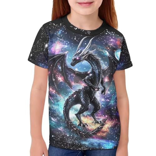 Image of Kids Graphic T-Shirt Boys Girls Novelty Tees Top Short Sleeve Shirts Summer Blouses 3-16