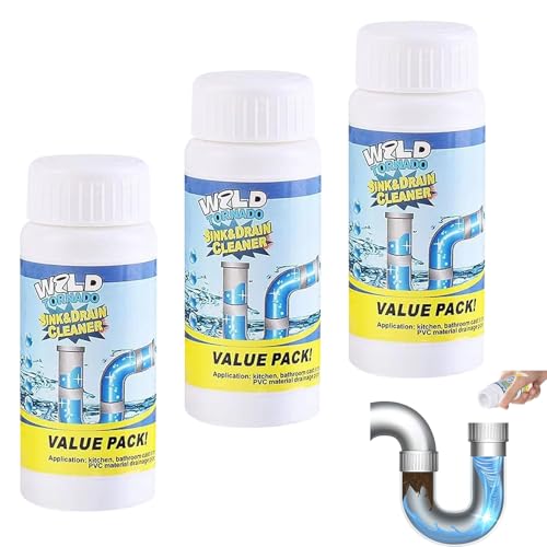 3 stück value pack rohrreiniger value pack abflussreiniger Sink Und Drain Cleaner Abfluss Reiniger Rohrreiniger Drain Cleaner für Badewanne Waschbecken Toiletten