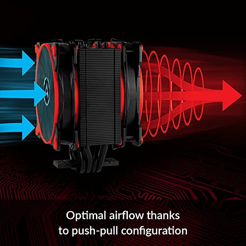 Arctic Freezer 34 Esports Duo - Tower Cpu Cooler With Bionix P-Series Case Fan In Push-Pull, 120 Mm Pwm Fan, For Intel And Amd Socket, Lga1700 Compatible - Red #TOP3