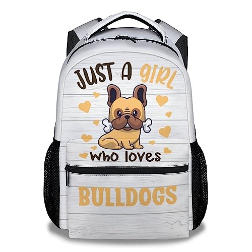 CUSPCOD French Bulldog Backpack, 16-Inch School & Travel Bag