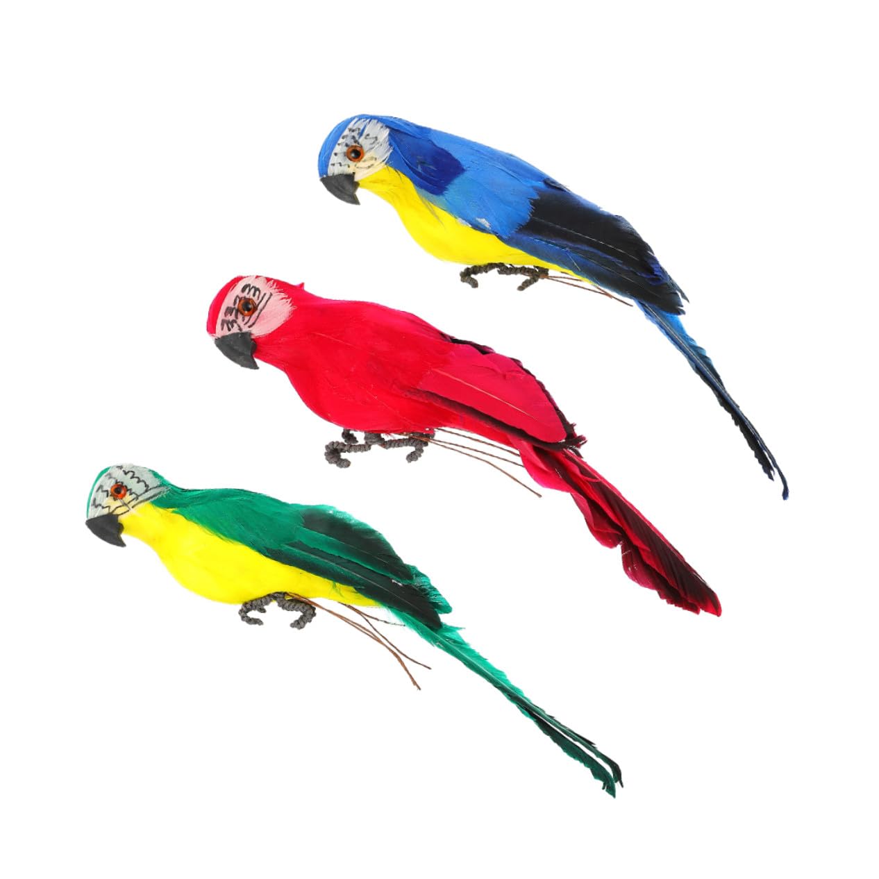 Décoration jardin perroquet plumes réalistes statuettes haut de gamme pour intérieur