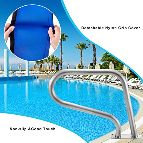 Barandal para piscina de acero inoxidable 304 de 31 pulgadas miniatura 6